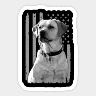 Labrador Legacy American Flag That Celebrate Labrador Retrievers' Charm Sticker